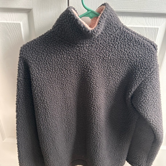 Old Navy Charcoal Jacket with Soft Pink Interior - Picture 2 of 3